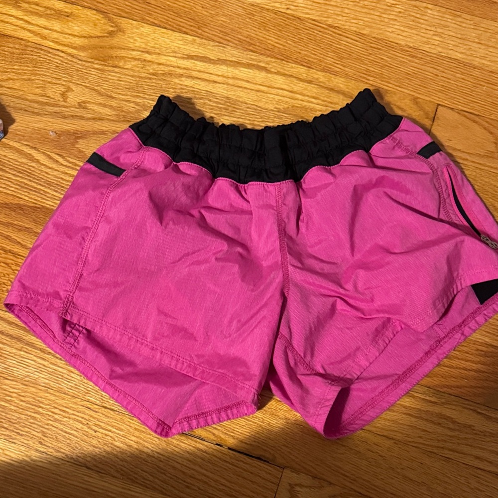 Lululemon Women's Pink and Black Shorts